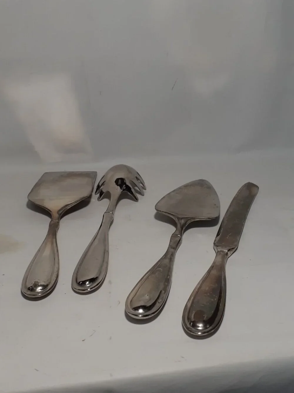 Godinger Hostess Serving Utensil Silver Plate, Spaghetti, pie, Knife, Turner